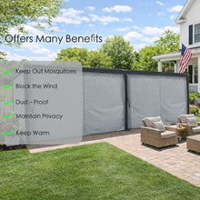 Kozyard 12' x 24' Pergola Privacy Curtain Sidewall with Hooks
