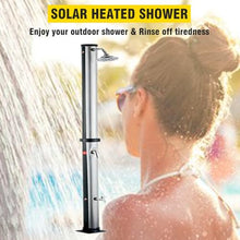 Vdniduir 20LSolar-Heated Outdoor Shower, Portable Outside Freestanding Shower Station Fixture, for Camping, Pool Area, Beach House