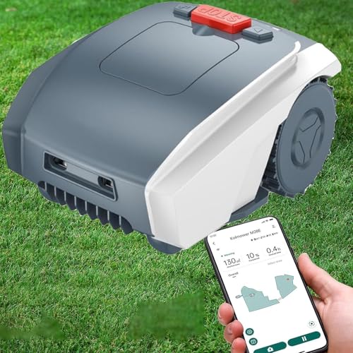 TYYMLY Robotic Lawn Mowe,Automatic Mower-Parallel Paths Mowing for Precise Boundary Wire Break Detection,Automatic Lawnmower with Smart Navigation(Grey)