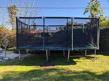 Galactic Xtreme Rectangle Gymnastics Trampoline 10x17 with Net Enclosure, Heavy Duty 750lbs Capacity, Green