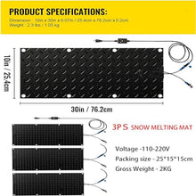 Electric Snow Melting Mats, Non-Slip Rubber Snow and Ice Heated Pad, Snow Melt Heated Walkway Mat, 10" X 30" Winter Outdoor Snow Mat