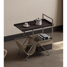 CHmrfvqtus Couch Side Table Sofa Side Movable Table with Wheels for Small Apartment Light Luxury Creative Trolley