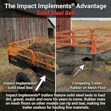 Impact Implements® 1500lb ATV/UTV/Tractor Cargo Trailer with Steel Floor