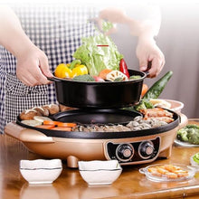 Rinse Roast Integrated Pot Electric Hot Barbecue Household Smokeless Baking Plate Non-stick Machine