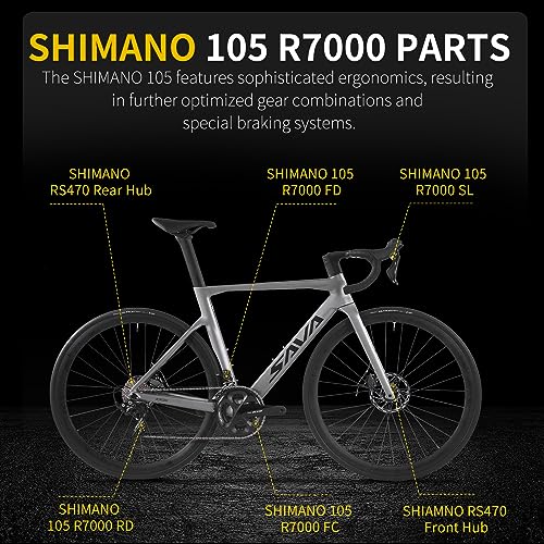 SAVADECK Carbon Road Bike Grey