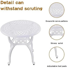 DUYHBAWRS 3-Piece Outdoor Bistro Set Cast Aluminum Patio Furniture Armchairs Design Garden Porch Table and Chairs Set