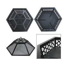 Hexagonal Retro Grill Stove Outdoor Wood Brazier Household Heating Charcoal Basin Courtyard Terrace Multifunctional Barbecue