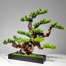 YXIANG56Q Fake Plants Artificial Bonsai Pine Tree Realistic Fake Plant Decoration Desktop Display Greenery Bonsai Tree