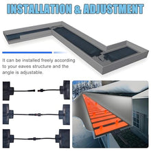 SICWEDIM Roof Heat Metal Panel for Ice Dams,Snow Melting Heat Mats for Roof and Gutters,Solar Panel Heated Roof De-Icing Kit,Self-Regulating Heated Roof (610cm/20ft)