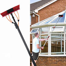 SHENUZ Water Fed Pole Kit Water Fed Telescopic Brush, Outdoor Window Cleaner, Extendable Cleaner Conservatory Roof, Cleaning Photovoltaic and Solar Panels,20FT/6M