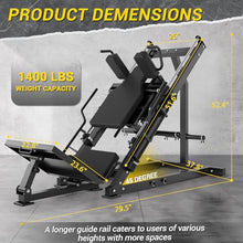 GarveeLife Leg Press Hack Squat Machine Combo Black