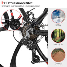 HH HILAND Hiland Mountain Bike, 3/6/Multi-Spokes, Shimano 21 Speeds Drivetrain, Aluminum Frame 26 Inch Wheels, Disc-Brake Bike for Men Women Men's MTB Bicycle 6 Black