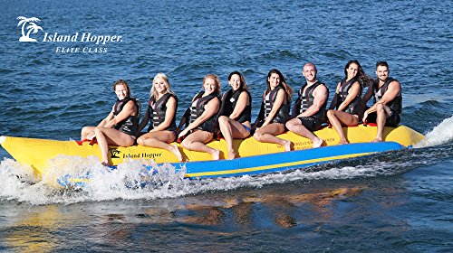 Island Hopper 8 Passenger Inline Heavy Duty Commercial Banana Boat Yellow