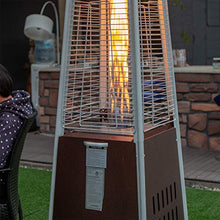AIZYR Outdoor Patio Gas Heater, Floor Standing Pyramid Propane Heater with Moveable Wheels for Outdoor Camp BBQ Parties,Liquefied Gas