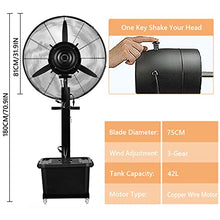 HUXUZYDY Misting Fan Waterproof Spray Cooling Fan Industrial Fan Outdoor Water Misting Fan Patio Water Tank Electric Fans Heavy Duty, 3 Cooling Speeds,81cm/31.9in,81cm/31.9in