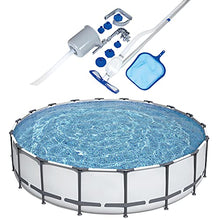 Bestway Above Ground Swimming Pool with Cleaning Kit Gray