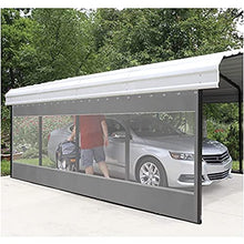 Transparent Sliding Curtain Tear-Resistant Car Wash Partition Curtain Large Waterproof PVC Terrace Pergola/Porch/Outdoor Balcony with Eyelets (Color : Red Size : 4.6x2.5m)