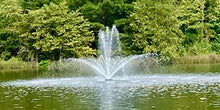 Hydro-Torque Series Vanguard Floating Fountains for Lake, Pond, Pool | 1 HP, 100' Power Cord, 5 Spray Patterns Black