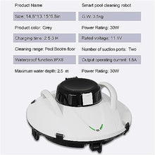 KANGJIEM Swimming Pool Cleaner Robot,Automatic Vacuum Cleanerfor Above Ground Pool & Inground Swimming Pool, 90 Mins Runtime
