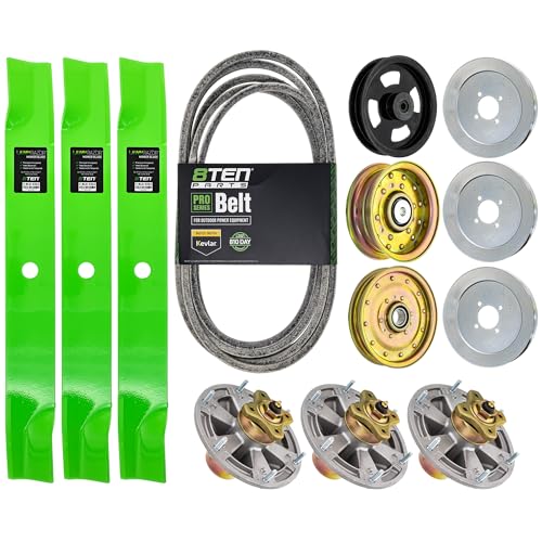 8TEN Blade Spindle Belt Idler Kit for John Deere TCU15882 72 Inch Deck
