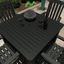 Highwood Sequoia Professional 5pc Square Counter Height Dining Set Black
