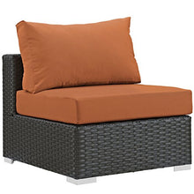 Modway Sojourn Wicker Rattan 10 Piece Outdoor Patio Sectional Set Canvas Tuscan