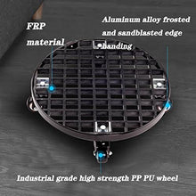 SDVantage Plant Stand Planter Caddy Heavy Duty with Locking Wheels,Round Flower Pot Rack Planter Trolley with 360° Rotating Casters Rolling Tray,Metal Plant Dolly with Wheels for Indoor,Black-40Cm