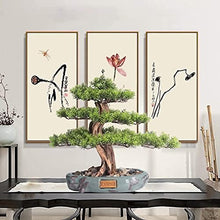 LSHAOBO Artificial Bonsai Tree Realistic Faux Bonsai Tree, Houseplant, Black Ceramic Round Pot and Pebbles Desktop Decoration Novelty Gifts(Color:B)