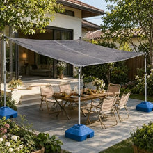 QHZYMX Canopy Support Poles 4 Pack - Sun Shade Poles for Concrete, Aircraft Grade Aluminum/Carbon Fiber Pole with Watering Base, Telescopic Support Post Kit(30kg/66lbs,L 3.0m/9.9')