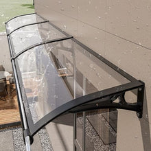 Exterior modern front door awnings,awning for door entrance with Aluminum Bracket,overhang awning for windows,polycarbonate awning & canopies,with rain gutters,rain snow UV Protection.(L120*W400cm/L48