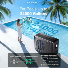 POOLTOHOT Pool Heater for Inground Pools and Above Ground Pool (28000 Gallons), 90000 BTU Electric Pool Heater Build-in Compressor for Heating and Cooling, Pool Heat Pump with Smart WiFi Control