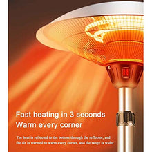 Electric Infrared Patio Heater, Freestanding Adjustable Outdoor Heater, 3 Heat settings, for Indoor/Outdoor, Garage and Backyard
