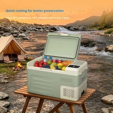 AWMGPDDBTO Mini Fridge 22L Portable Compressor Fridge