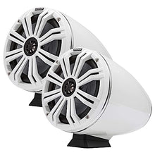 KICKER KMC3 Marine Bluetooth Receiver with 6x8" LED Boat Speakers, 2x8" LED Tower Speakers, 10" LED Subwoofer & Accessories