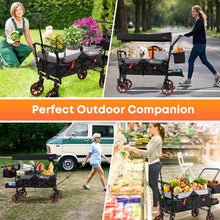 CROTECMOUNTAIN Canopy Wagon Trolley, Large Capacity, Foldable,Traveling-B