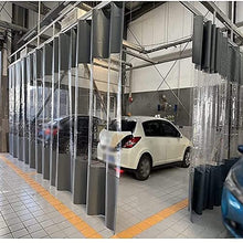Outdoor Curtains Clear Tarp with Eyelets PVC Heavy Duty Waterproof Tarpaulin Panel Weather Resistant Partition Curtain for Pergola Porch Gazebo Garden (Color : Gray Size : 2.5x5m) (Gray 6x6m)