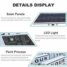 Solar Powered Radar Speed Limit Sign with Accessories, 60x90cm(23.6x35.4in) LED Radar Feedback Sign, Freeway Adjustable Speed Monitor, Aluminum Material