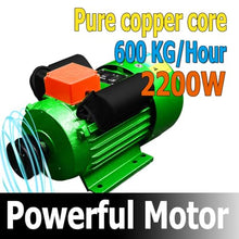 TXMACHINE® Grass cutting machine Hay Crusher Chaff Cutters Corn Straw Cutter Pulverizer for Feed Process with conveyor belt Miniature Circuit Breaker 2.2KW (custom voltage, 12 blades)