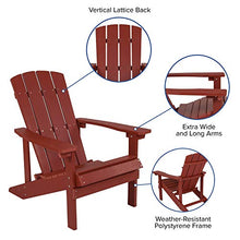 EMMA + OLIVER Red Adirondack Chair, 4-Pack