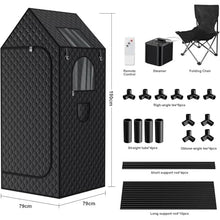 1000W Portable Steam Sauna, Home Sauna Tent,80 * 80 * 190cm Steam Sauna Box with 3L Steamer, Personal Steam Room for Spa, Indoor, Outdoor, Gym