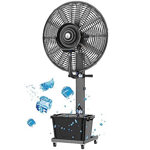 OREKPOT Outdoor Misting Cooling Fan with Oscillation and Standalone Water Tank for Residential and Greenhouse Use,FS 750