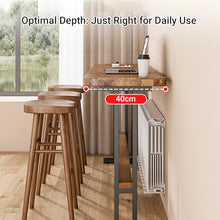 JYPIINFS Industrial Solid Wood Bar Table with Footrest - Narrow 55" Rectangle Design Extra-Thick 5cm Top Perfect for Kitchens Balconies and Bars No Stools Included(180 * 40 * 105cm)