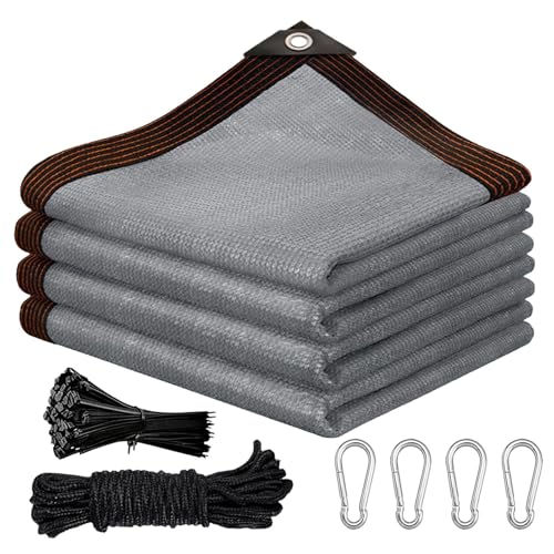 PFGDFSX 45' x 45' Rectangle Gray Sun Shade Sail Canopy Sun Block Awning for Outdoor Patio Garden Backyard (We Make Custom Size)