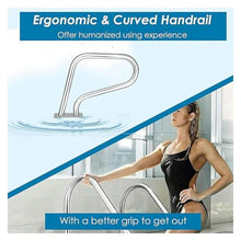 Pool Handrail Pool Stair Rail Pool Railings Pool Railings, Easy-to-Assemble Hand Grab Rail, 304 Stainless Steel Safety Grips for Inground Pool Entry