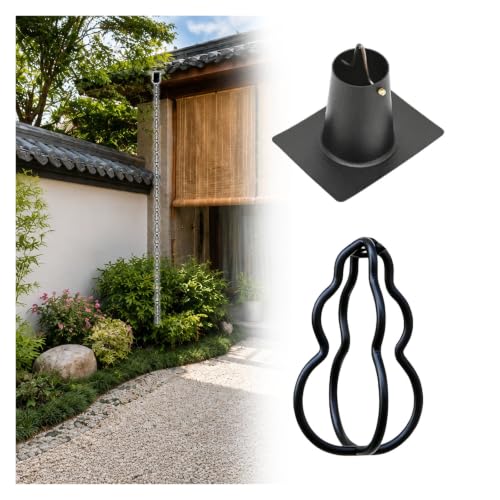 WAHHWF Rain Chain Gutter Adapter Kit, Adjustable Length
