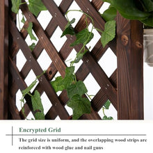 WUGUOK Wooden Garden Arch with Double Gate, Arbor Rose Arch for Climbing Plants, Wedding Archway with Trellis for Outdoor Arbour Backyard