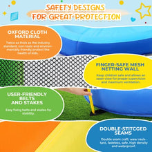 Whubefy Inflatable Crocodile Water Slide with Blower Blue