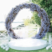 Metal Garden Arch Round Ring Wedding Archway, Decorative Frame Pergola Arbors, Indoor Outdoor Decorations, Easy Assembly(2.4m/94.5inch)