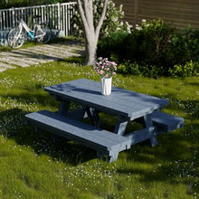 Wildridge Heritage Child's Picnic Table, Patriot Blue - Outdoor Weather Resistant HDPE Picnic Table for Patio, Porch, Deck, Lawn