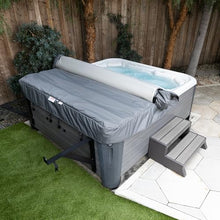 The Cover Guy Rolling Hot Tub Cover | Lightweight + Durable Spa Cover Replacement | Fits Rounded Square Tubs with 94" Sides, 8" Corners, and 4.5" Skirt | Gray WeatherShield